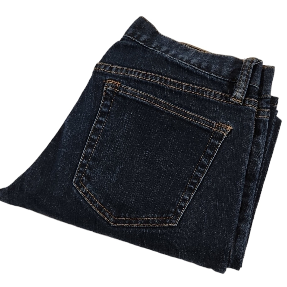 Ralph Lauren Sport Juniors Size 27 Bootcut Stretch Blue Dark Wash Cropped Jeans